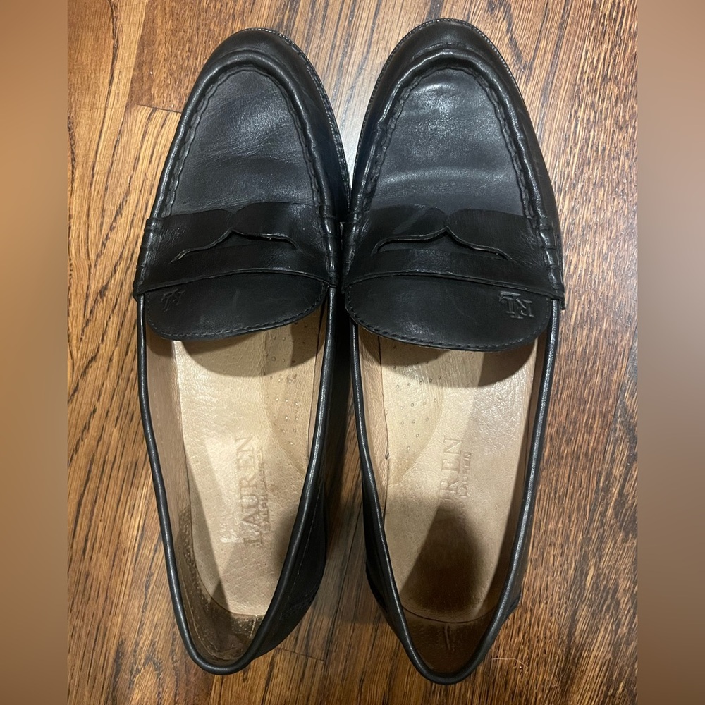 Ralph Lauren | Women’s Lauren Ralph Lauren Winnie Black Leather Loafer | 7 - Picture 3 of 7